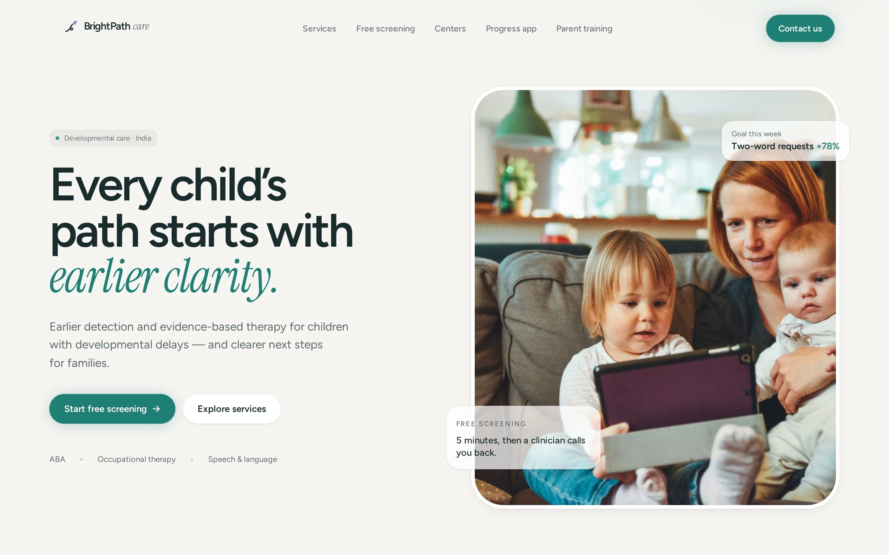 BrightPath Care homepage