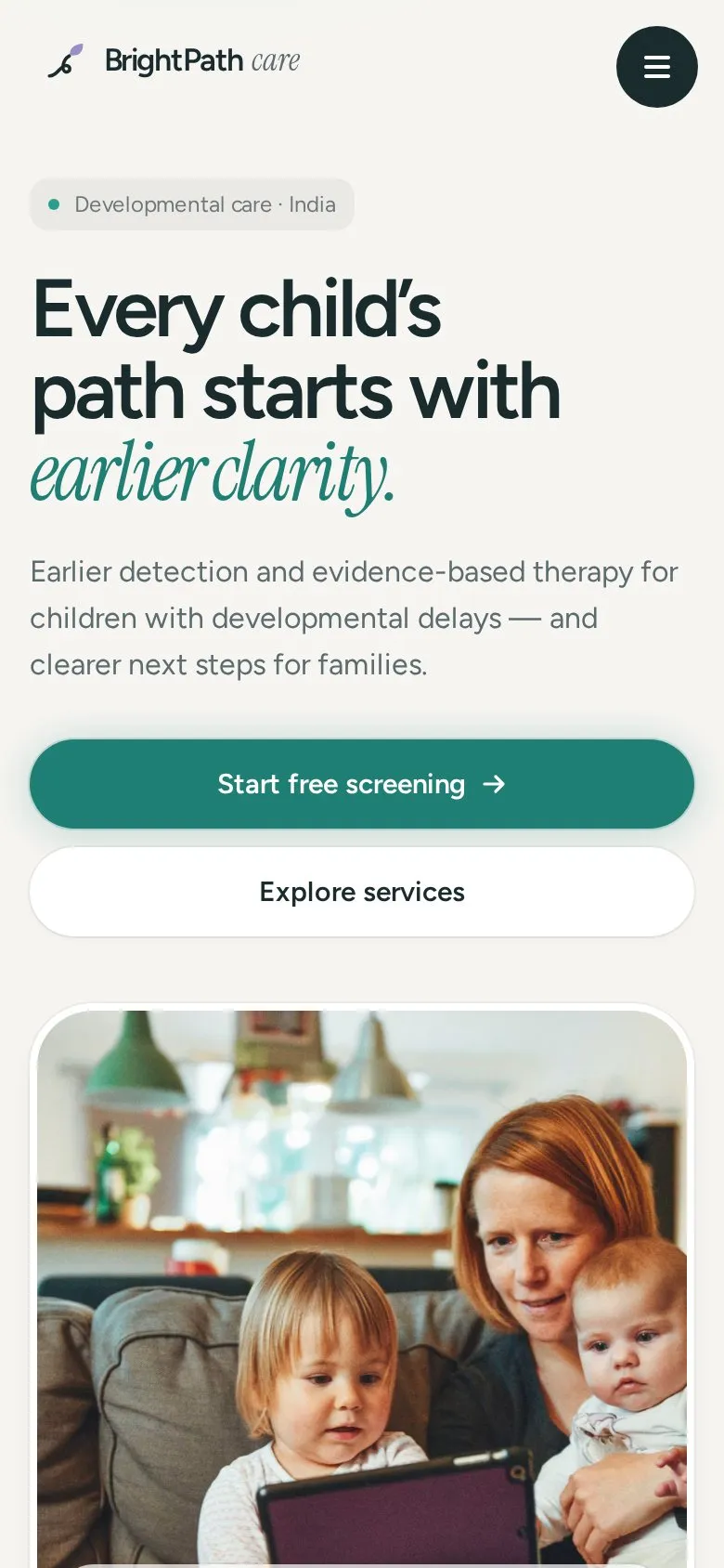 BrightPath Care on a phone
